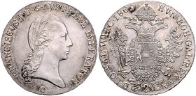 Franz I. 1806 - 1835
 1/2 Taler 1809 C Prag. 14,96g. Fr. 208 vz
