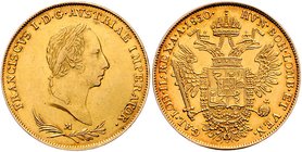 Franz I. 1806 - 1835
 Sovrano 1830 M Mailand. 11,34g. Fr. 590 f.vz
