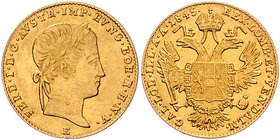 Ferdinand I. 1835 - 1848
 Dukat 1845 E Karlsburg. 3,49g. Fr. 743 ss/vz
