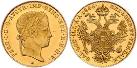 Ferdinand I. 1835 - 1848
 Dukat 1846 A Wien. 3,49g. Fr. 745 f.stgl