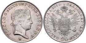 Ferdinand I. 1835 - 1848
 20 Kreuzer 1846 M Mailand. 6,67g. Fr. 835 vz