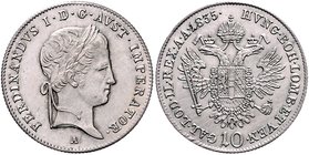 Ferdinand I. 1835 - 1848
 10 Kreuzer 1835 A Wien. 3,86g. Fr. 843 vz