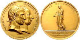 Franz Joseph I. 1848 - 1916
 25 Dukat 1824/1916 Franz I. und Josef II., Kaiser von Österreich. Den Wohlverdienten gewidmet. Die medizinisch chirurg. ...