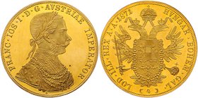 Franz Joseph I. 1848 - 1916
 4 Dukaten 1871 A Wien. 13,96g. Fr. 1119 f.stgl