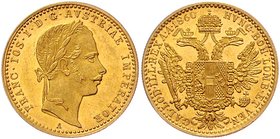 Franz Joseph I. 1848 - 1916
 Dukat 1860 A Wien. 3,50g. Fr. 1195 vz/stgl