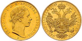Franz Joseph I. 1848 - 1916
 Dukat 1860 E Karlsburg. 3,48g. Fr. 1197 vz/stgl