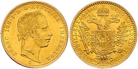 Franz Joseph I. 1848 - 1916
 Dukat 1865 E Karlsburg. 3,50g. Fr. 1217 stgl