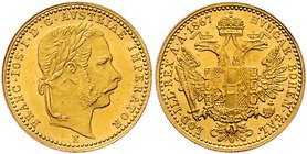 Franz Joseph I. 1848 - 1916
 Dukat 1867 E Karlsburg. 3,50g. Fr. 1225 f.stgl