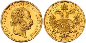 Franz Joseph I. 1848 - 1916
 Dukat 1887 Wien. 3,49g. Fr. 1236 vz