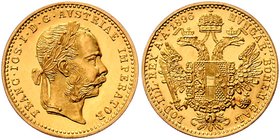 Franz Joseph I. 1848 - 1916
 Dukat 1896 Wien. 3,49g. Fr. 1255 stgl.