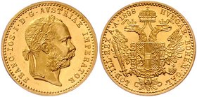 Franz Joseph I. 1848 - 1916
 Dukat 1898 Wien. 3,49g. Fr. 1257 f.stgl