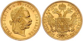 Franz Joseph I. 1848 - 1916
 Dukat 1898 Wien. 3,49g. Fr. 1257 stgl.