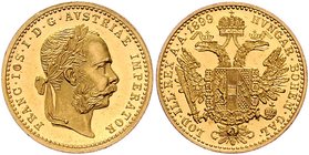 Franz Joseph I. 1848 - 1916
 Dukat 1899 Wien. 3,49g. Fr. 1258 vz/stgl.