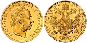 Franz Joseph I. 1848 - 1916
 Dukat 1914 Wien. 3,49g. Fr. 1273 stgl.