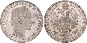 Franz Joseph I. 1848 - 1916
 Vereinstaler 1859 A Wien. 18,44g. Fr. 1401 f.stgl.