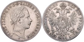 Franz Joseph I. 1848 - 1916
 Vereinstaler 1861 V Venedig. 18,46g. Fr. 1410 vz