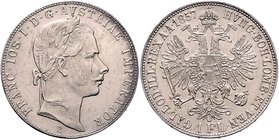 Franz Joseph I. 1848 - 1916
 Gulden 1857 B Kremnitz. 12,34g. Fr. 1443 vz