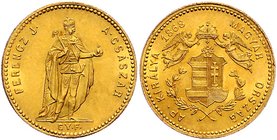 Franz Joseph I. 1848 - 1916
 Dukat 1868 GY.F Nagybanya. 3,49g. Fr. 1707 f.stgl