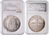 Franz Joseph I. 1848 - 1916
 2 Vereinstaler 1857 A Zur Vollendung der österreichischen Südbahn 1957. Wien, Prachtexemplar!. Fr. 1900 MS63