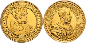 Franz Joseph I. 1848 - 1916
 Au - Numistaler 1974 Wien. 36,00g. Fr. 1907 stgl