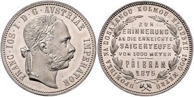 Franz Joseph I. 1848 - 1916
 Pribramgulden 1875 Kremnitz. 12,38g. Fr. 1909 stgl