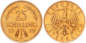 1. Republik 1918 - 1933 - 1938
 25 Schilling 1929 Wien. 5,88g. Her. 20 vz