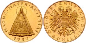 1. Republik 1918 - 1933 - 1938
 100 Schilling 1937 Wien. 23,56g. Her. 15 stgl