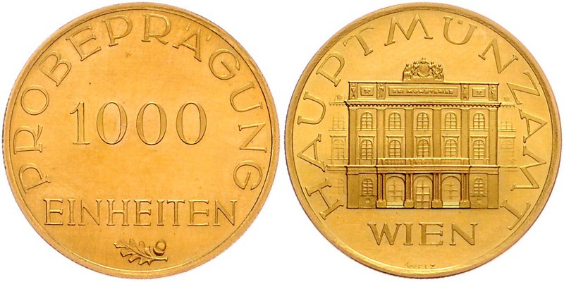 2. Republik 1945 - heute Proben
 1000 Einheiten o.J. Wien stgl
