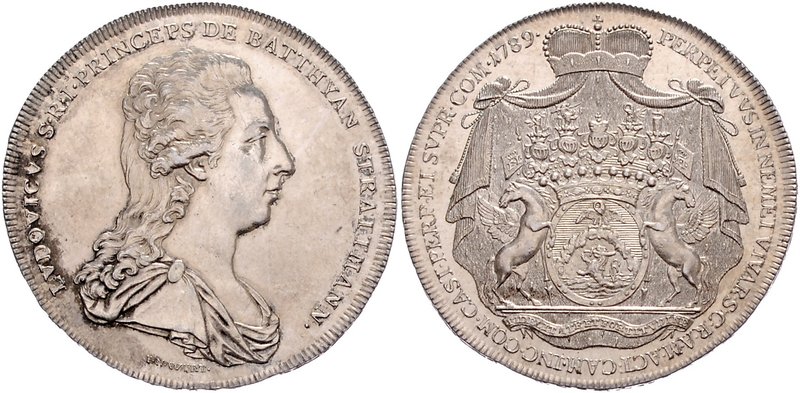 Batthyany Ludwig von Batthyany 1788 - 1806
 1/2 Taler 1789 Wien. 1402g, KM 10, ...