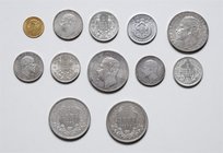 Bulgarien Ferdinand I. 1887 - 1918
 LOT diverse bulgarische Lewa Münzen, darunter 10 Lewa 1894 Gold, 4 Stk. 5 Lewa, 7 Stk. 2 Lewa, KEINE DUBLETTEN mi...