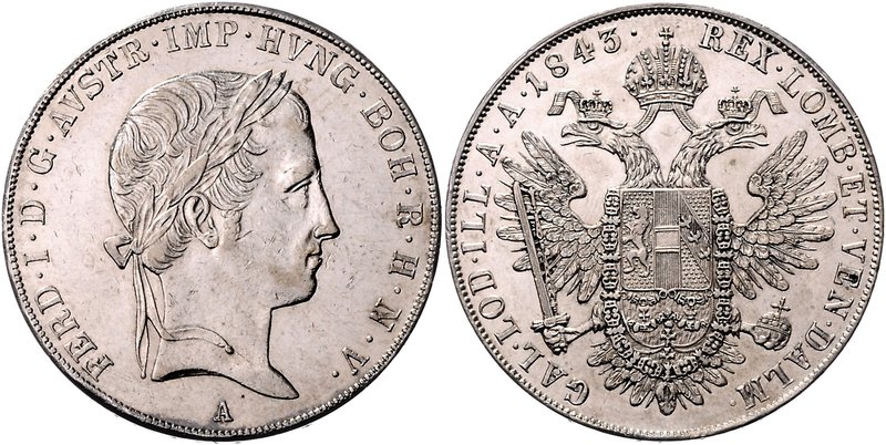 Ferdinand I. 1835 - 1848
 LOT 4 Stk. Taler, 1843, 1844, 1846 und 1848 ss/vz - v...