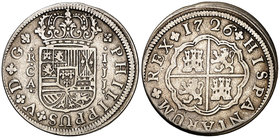 1726. Felipe V. Cuenca. JJ. 1 real. (Cal. 1453). 2,63 g. MBC/MBC-.