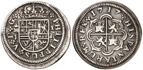 1717. Felipe V. Madrid. J. 1 real. (Cal. 1529). 3,01 g. Buen ejemplar. Escasa. MBC+.