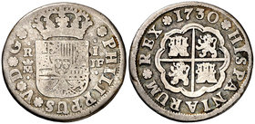 1730. Felipe V. Madrid. JF. 1 real. (Cal. 1537). 2,63 g. Escasa. BC/BC+.