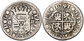 1741. Felipe V. Madrid. JF. 1 real. (Cal. 1549). 2,49 g. BC+.