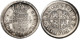 1729/8. Felipe V. Segovia. F. 1 real. (Cal. 1695 var). 2,80 g. MBC-/MBC.