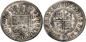 1737. Felipe V. Madrid. JF. 2 reales. (Cal. 1255). 5,08 g. MBC-.