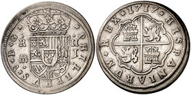 1717. Felipe V. Segovia. J. 2 reales. (Cal. 1387). 4,84 g. MBC+.