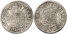 1753. Fernando VI. Madrid. JB. 1 real. (Cal. 565). 2,75 g. MBC-/BC+.