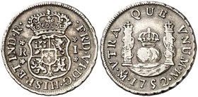 1752. Fernando VI. México. M. 1 real. (Cal. 577). 3,34 g. Columnario. Ex Áureo 21/05/1996, nº 717. MBC.
