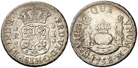 1758. Fernando VI. México. M. 1 real. (Cal. 585). 3,32 g. Columnario. MBC-/BC+.