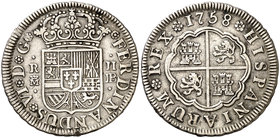 1758. Fernando VI. Madrid. JB. 2 reales. (Cal. 484). 5,71 g. MBC.