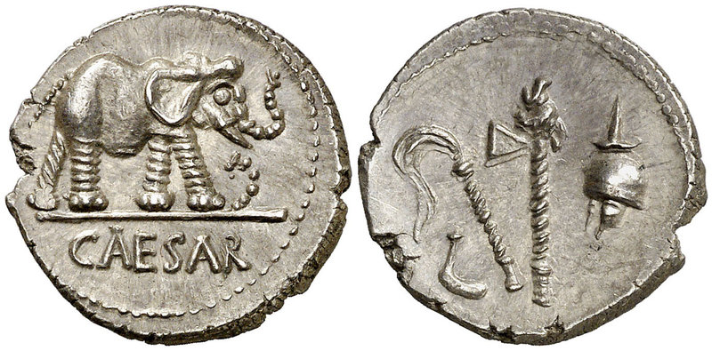 (54-51 a.C.). Julio César. Galia. Denario. (Craw. 443/1) (FFC. 50 var). 3,32 g. ...
