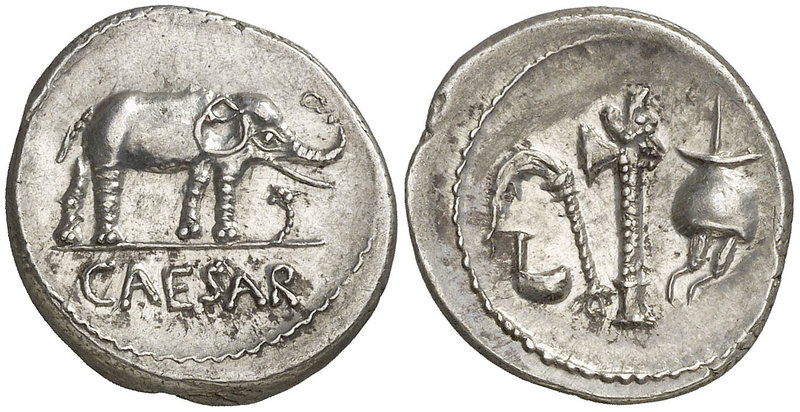 (54-51 a.C.). Julio César. Galia. Denario. (Craw. 443/1) (FFC. 50 var). 3,82 g. ...