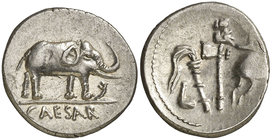 (54-51 a.C.). Julio César. Galia. Denario. (Craw. 443/1) (FFC. 50 var). 3,73 g. Variante de estilo. Bella. EBC+/EBC.