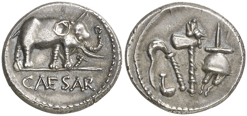 (54-51 a.C.). Julio César. Galia. Denario. (Craw. falta) (FFC. 53, mismo ejempla...