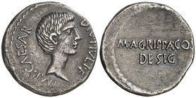 (38 a.C.). Octavio y Agrippa / C. Cornelius y C. Sulpicius. Ceca incierta. Denario. (Craw. 534/3) (FFC. 336, mismo ejemplar). 3,53 g. Atractiva. Rara....