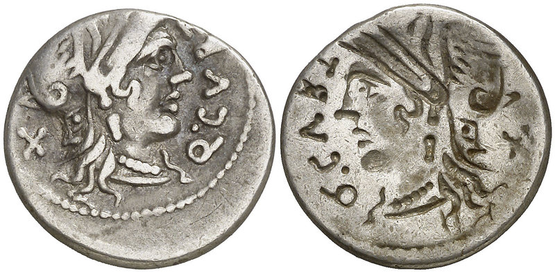 (116-115 a.C.). Gens Curtia. Norte de Italia. Denario. (Craw. 285/2) (FFC. 669)....