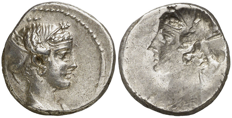 (69 a.C.). Gens Plaetoria. Denario. (Craw. 405/3) (FFC. 977). 3,83 g. MBC+.