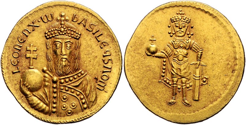Byzanz Leon VI. 886-912 Goldmedaillon zu 7 Solidi Konstantinopel 
alte Anfertig...